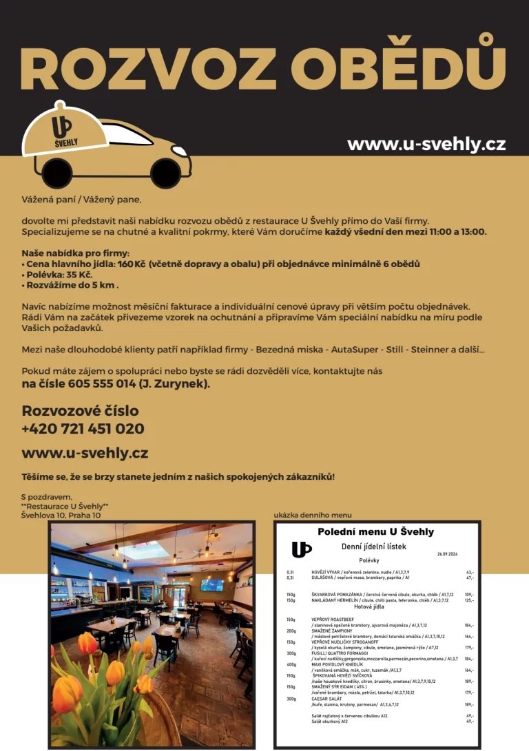 rozvoz obedu u svehly praha 2025
